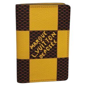 LOUIS VUITTON Damier Pop Organizer De Poch Card Case Yellow N40596 Auth 134907M